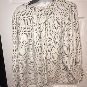 Carolina Belle Black and White Patterned Blouse